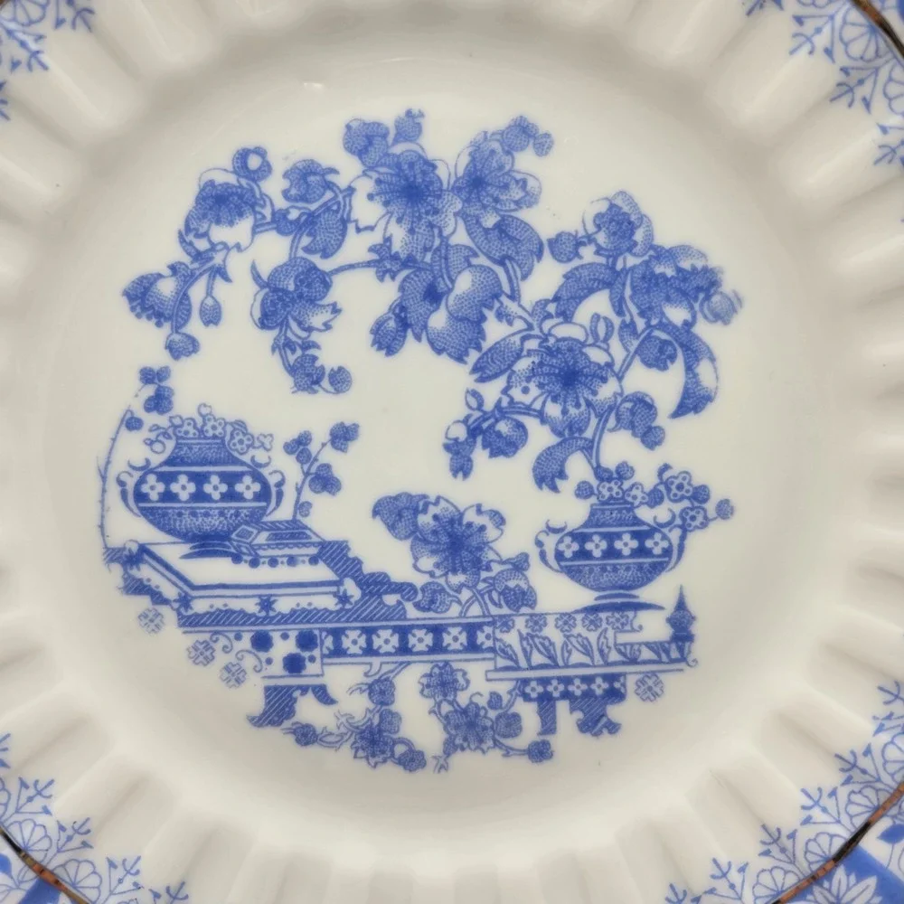 Set Of 5 Tuppack Tiefenfurt China Blau Blue & White Asian Pattern Bread Plates